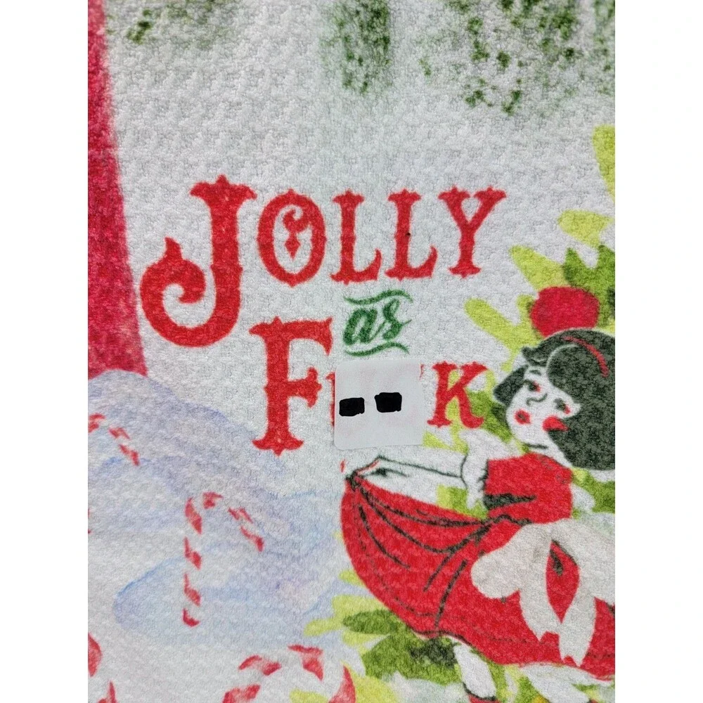 Twisted Wares Jolly as F--k Christmas Kitchen Towel 16x24 NWT Holiday